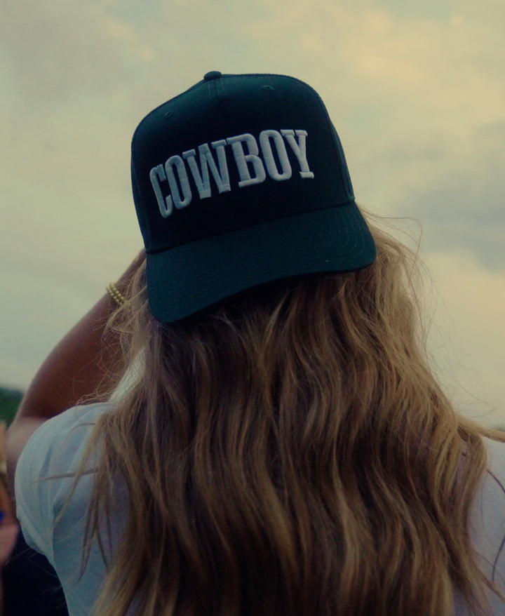 Cowboy Hat Green/White