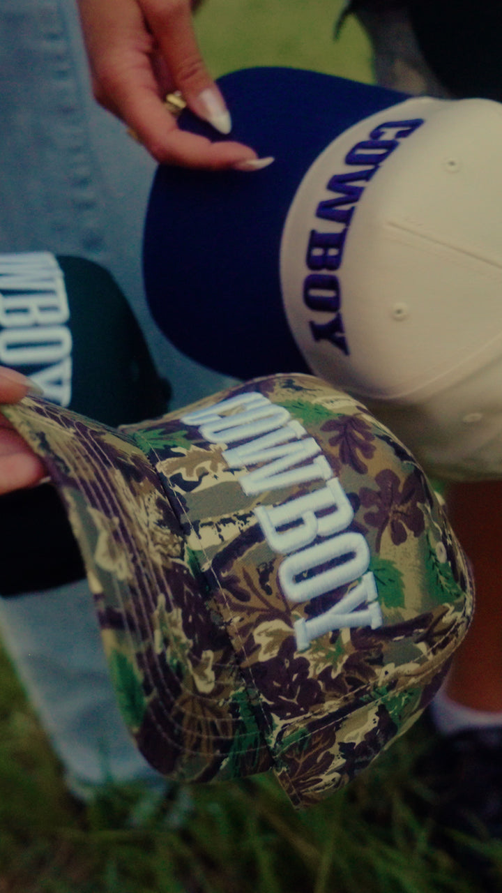 Cowboy Hat Camo/White